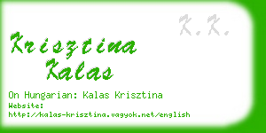 krisztina kalas business card